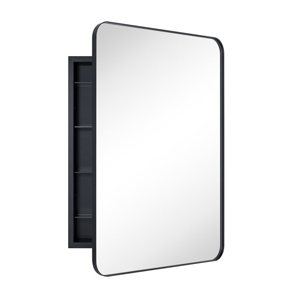 Latitude Run® Recessed Framed Medicine with Mirror and